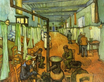  Hospital Canvas - Ward in the Hospital at Arles Vincent van Gogh